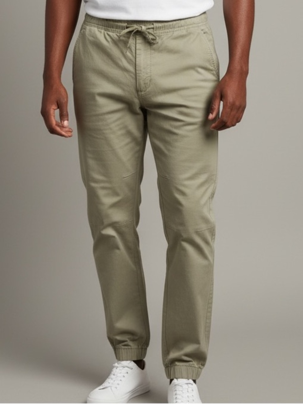 No Boundaries Olive Drawstring Joggers